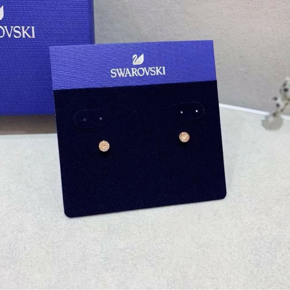 BNIB Swarovski Harley Silk Rose Stud Earrings